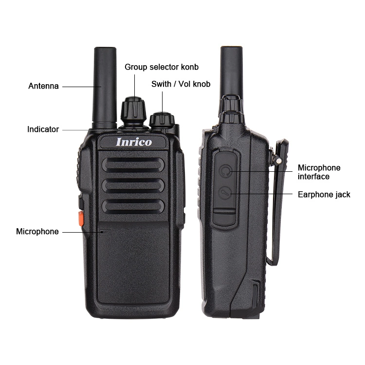 Walkie Talkie 2g/3G WiFi Mobile Network Radio with SIM Card Inrico T196