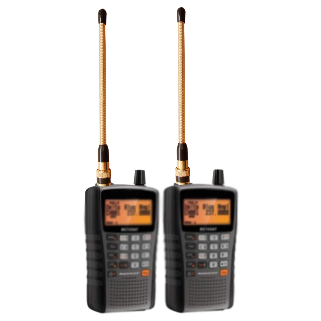 Gold Handheld Antenna 136-174MHz VHF Antenna Pure Copper Core Wire Two Way Radio Antenna Walkie Talkie