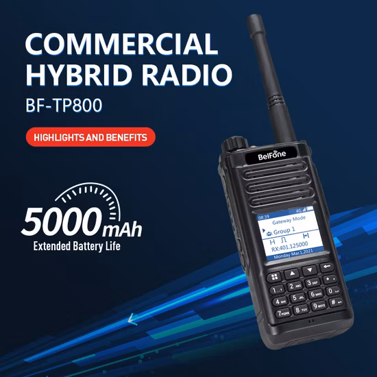 O mais novo rádio bidirecional Dmr UHF/VHF Poc com 5W de longo alcance 4G Poc Radio Bf-Tp800