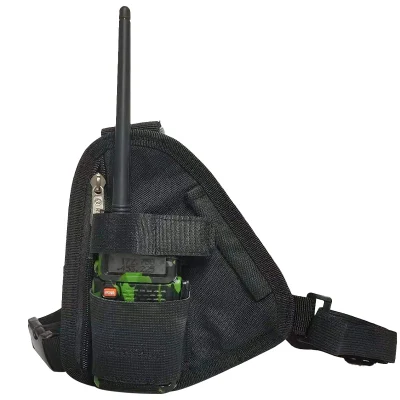 Bolsa barata no peito bolsa frontal estojo coldre para Baofeng Tyt Moto Walkie Talkie rádio bidirecional